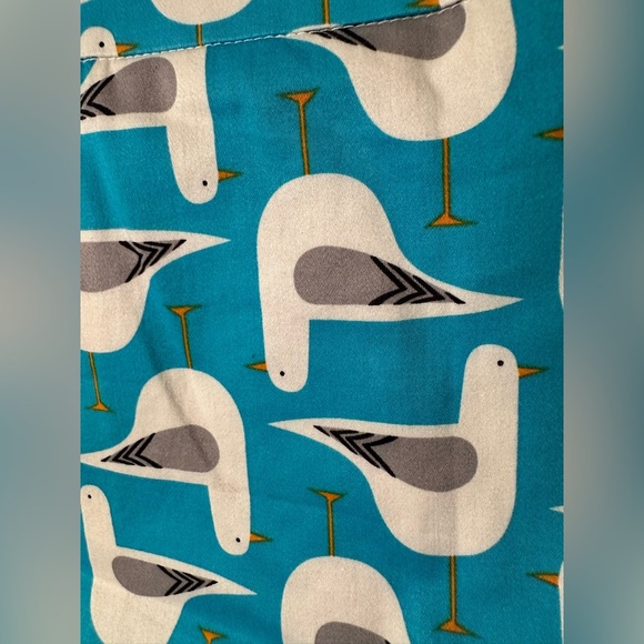 LOUDMOUTH LADIES Size 8 Bodega Bay Blue Teal Seagull Bird Whimsical Golf Skort - Picture 6 of 12